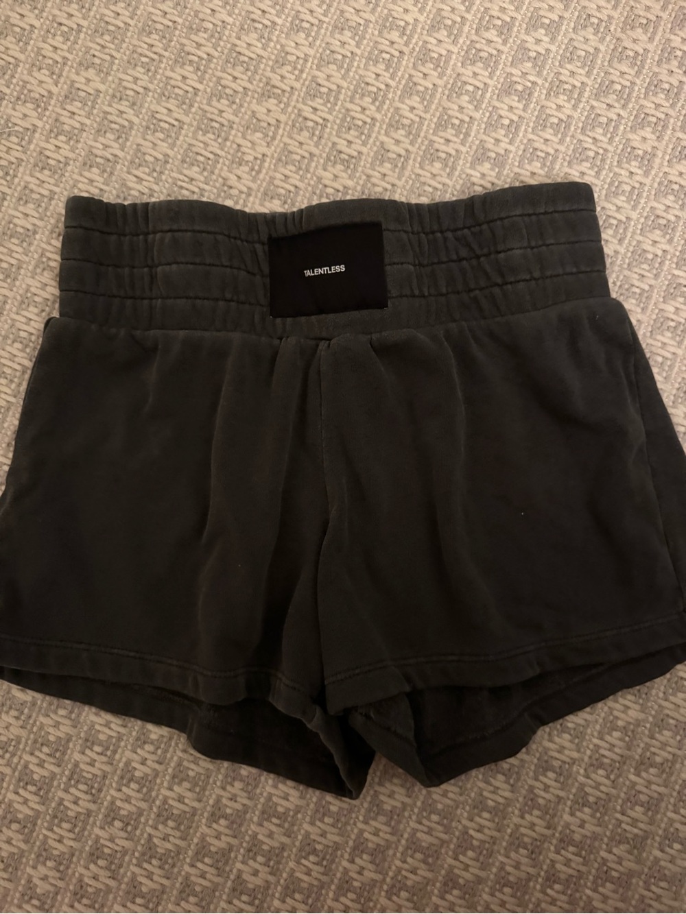 TALENTLESS Charcoal Black High-Waist Casual Shorts
